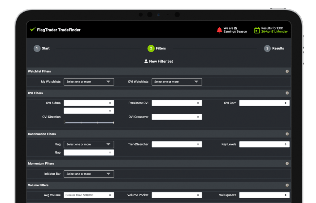 Image of FlagTrader Software User Interface