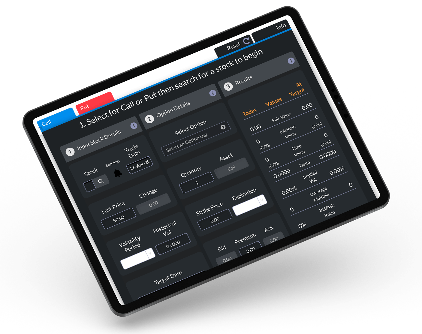 Image of OptionEasy software