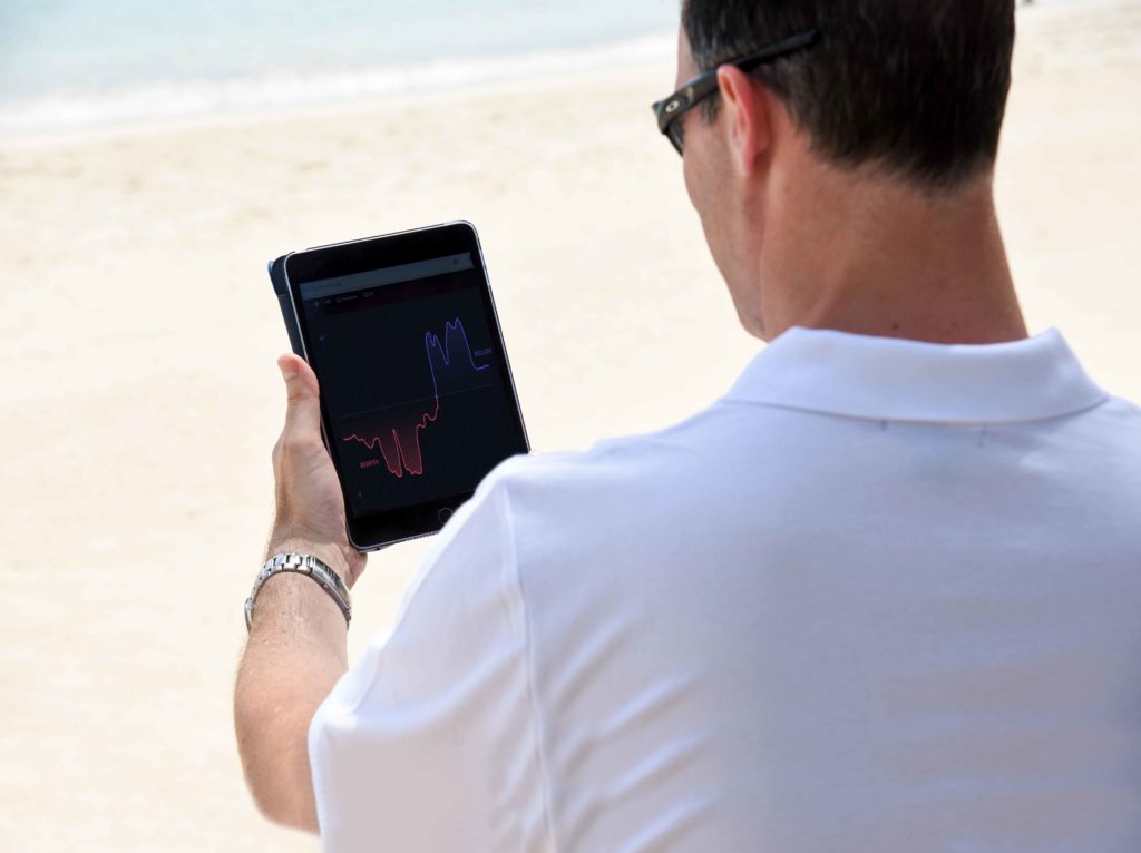 Guy Cohen accessing an OVI chart on tablet