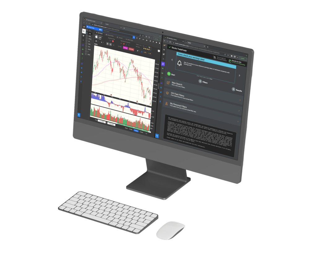 Watchlist and TradeFinder on desktop